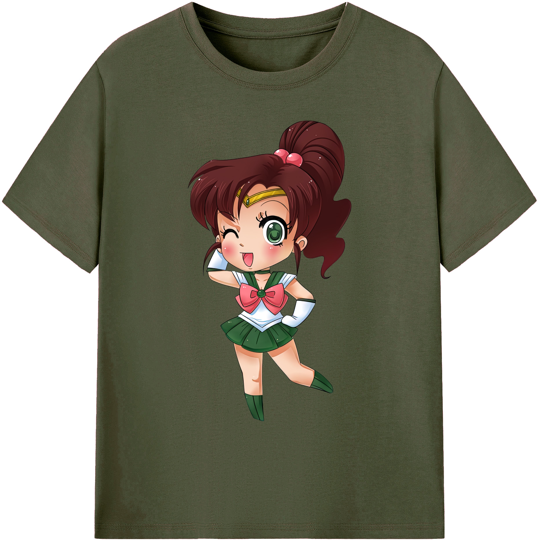 （画像用） 美少女戦士セーラームーン 木野 まこと きの まこと Sailor Moon Kino Makoto （セーラージュピター；Sailor Jupiter） 綿100％ メンズ半袖Tシャツ｜肌触りやわらか＆通気性